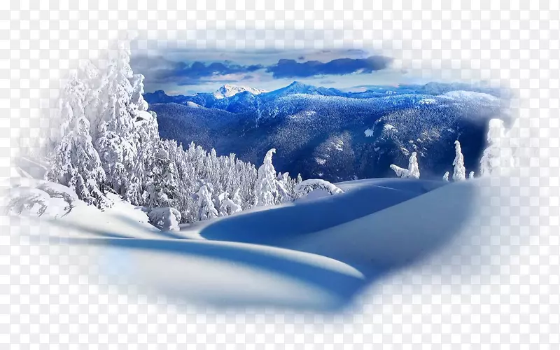 桌面壁纸风景雪冬季山间雪