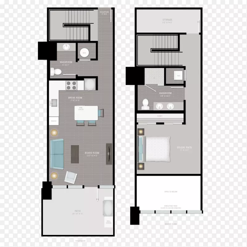 平面图办公室公寓住宅建筑设计方案-房屋