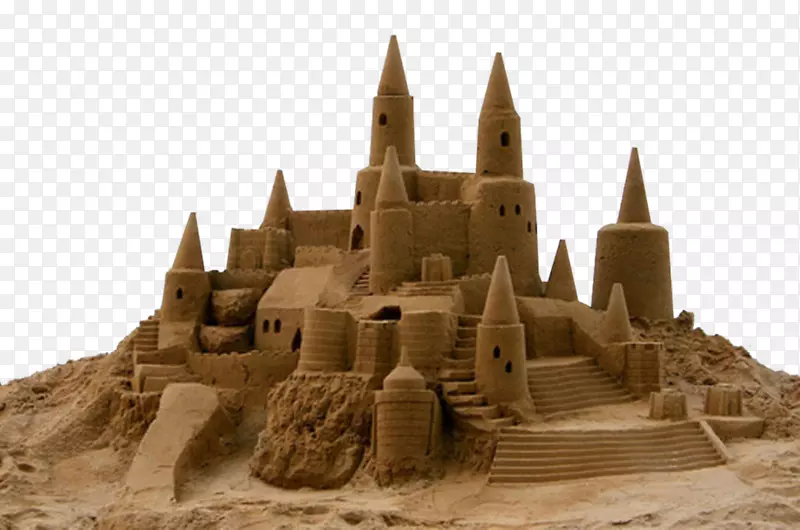 沙艺术与玩雕塑城堡-城堡