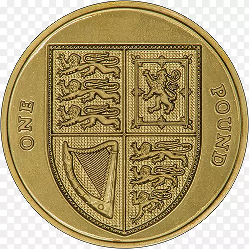 英镑的硬币1英镑的金币1英镑的金币
