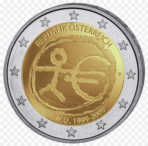 奥地利欧元硬币2欧元硬币2欧元纪念币-硬币