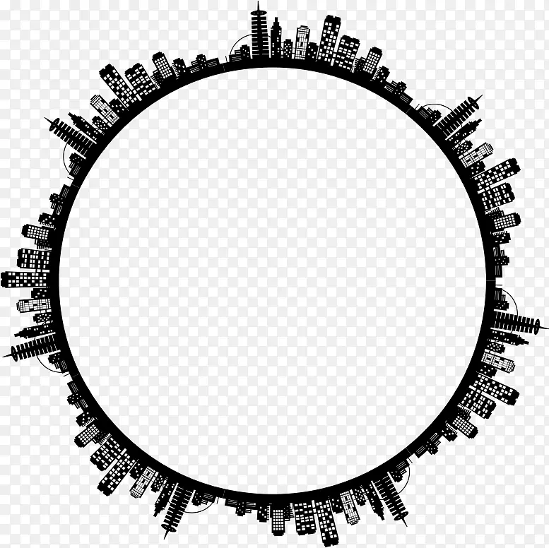 圆圈天际线画夹艺术圆圈