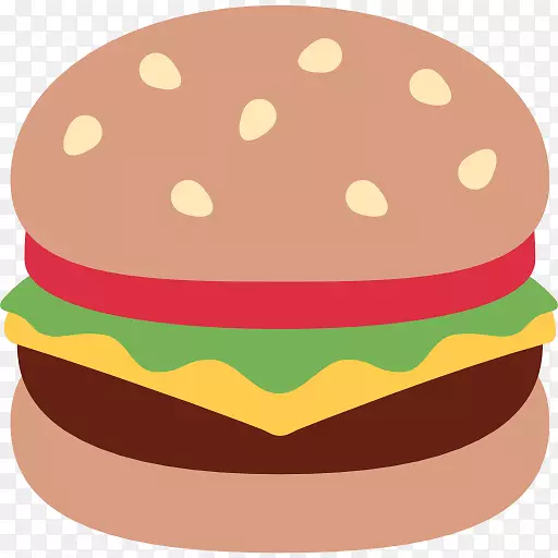 汉堡法式炸薯条麦当劳巨无霸表情素汉堡-表情符号