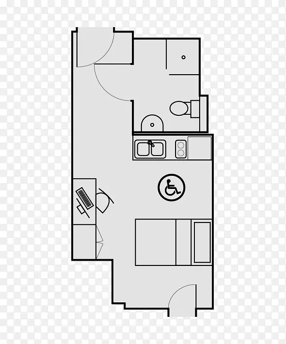 平面图：泰特现代演播室公寓设计