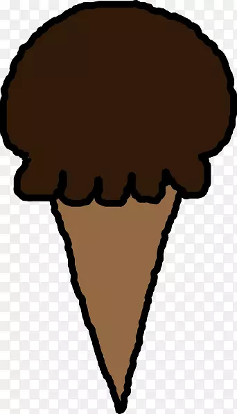 巧克力冰淇淋锥热巧克力冰淇淋