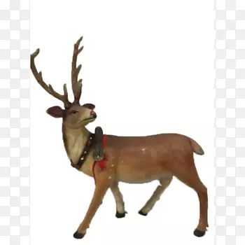 驯鹿圣诞老人雕像圣诞驯鹿