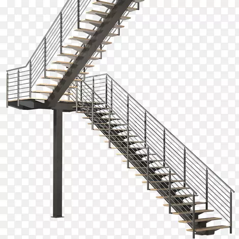 扶手楼梯钢建筑工程立面.楼梯