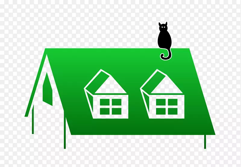 阁楼转换Tima绿色房屋标志-房屋