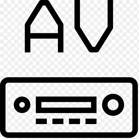 AV接收机计算机图标无线电接收机符号