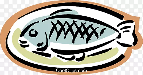 炸鱼海鲜剪贴画-鱼