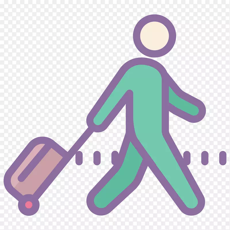 电脑图标乘客行李旅行剪贴画