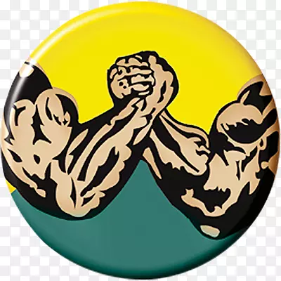 手臂摔跤运动会徽游戏标志