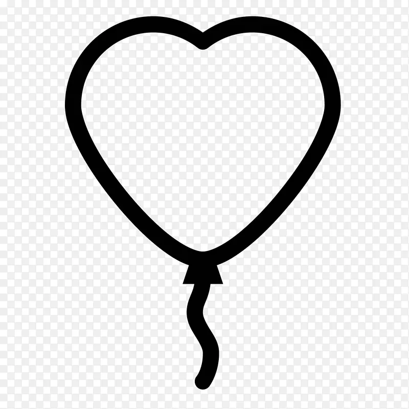 电脑图标心脏气球夹艺术-心脏