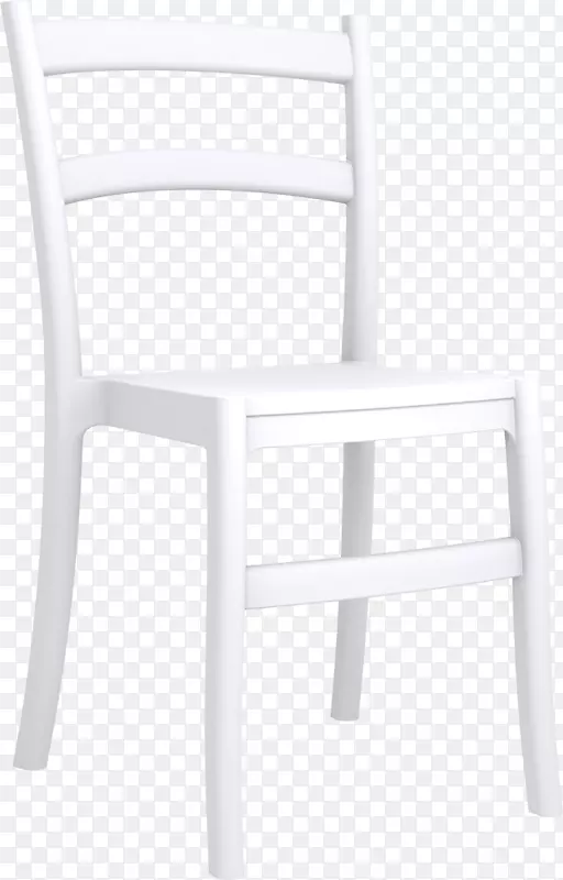 白色花园家具平台椅