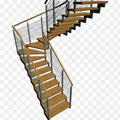 楼梯木扶手踏板建筑工程.楼梯