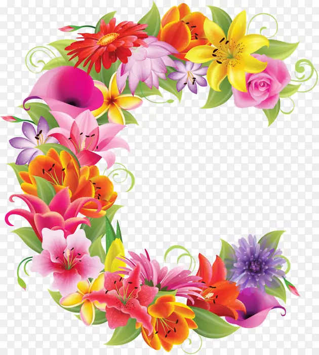 花卉设计字母c摄影