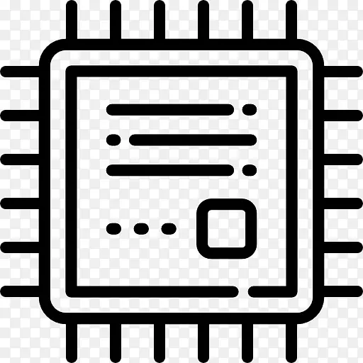 中央处理器、计算机图标、集成电路和芯片.