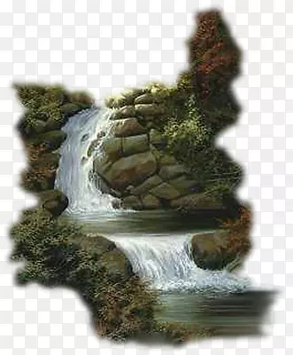 瀑布电脑图标剪贴画