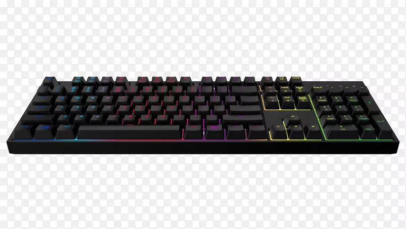 电脑键盘冷却器主键盘PR1机械式智能RGB背光键盘(樱桃MX棕色)rgb彩色模型cm风暴母键小键盘背光游戏键盘-樱桃