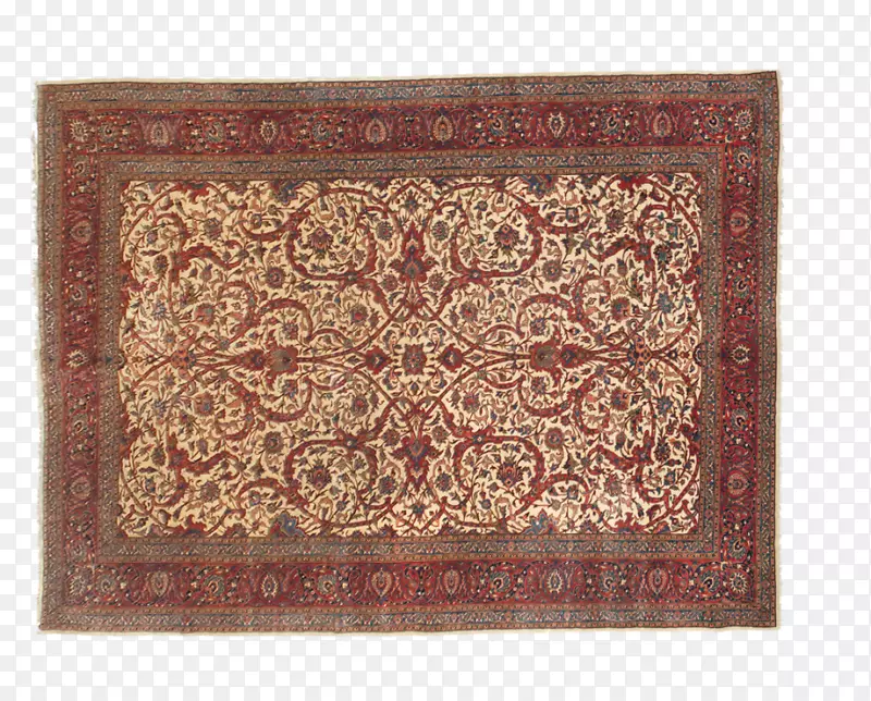 佩斯利地毯铺长方形棕色地毯