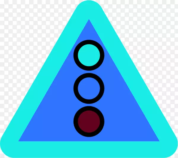 三角点微软天蓝色剪贴画-三角形
