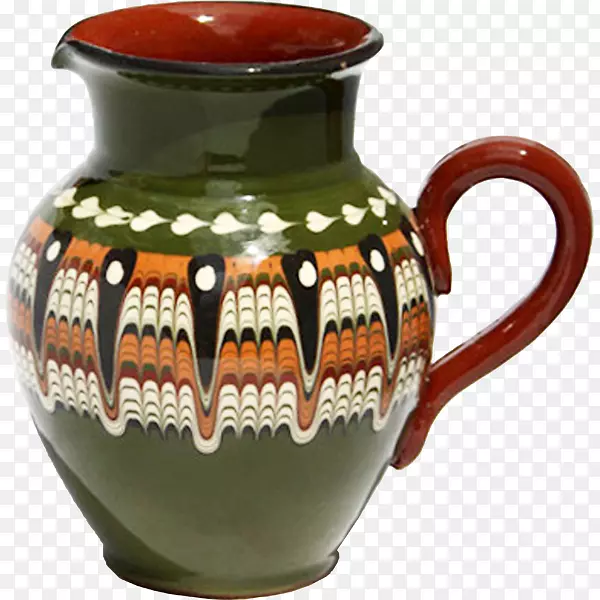 陶罐陶瓷绿色花瓶