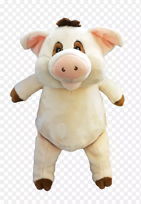 刺绣毛绒动物和可爱玩具猪婴儿毛绒-猪