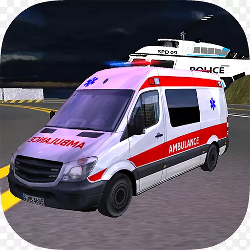 救护车汽车模拟器三维驾驶汽车模拟器救护车司机3D停车场-911救援模拟器2016