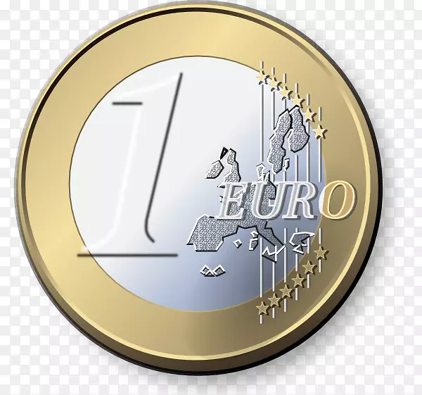 1欧元硬币剪辑艺术-硬币