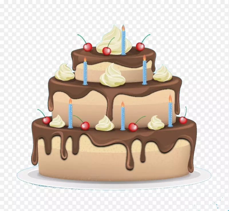 生日蛋糕巧克力蛋糕烤馅饼糖霜巧克力蛋糕