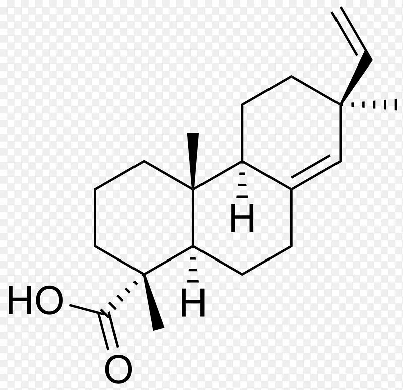 松香酸羧酸树脂酸化学化合物.三步结构