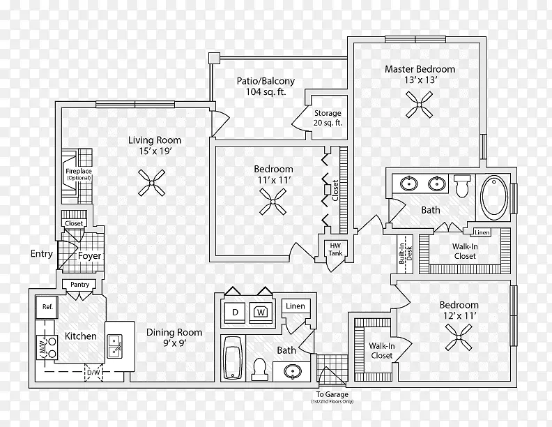 Senssrena平面图公寓住宅卧室-公寓