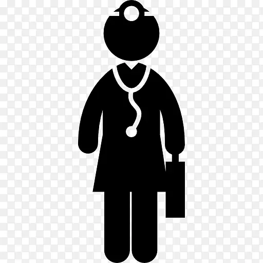 医生护理助理医生电脑图标医学-医生护士卡通