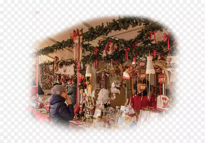 圣诞老人的洞穴圣诞老人圣诞装饰品格罗塔巴博纳塔莱圣诞集市-圣诞老人