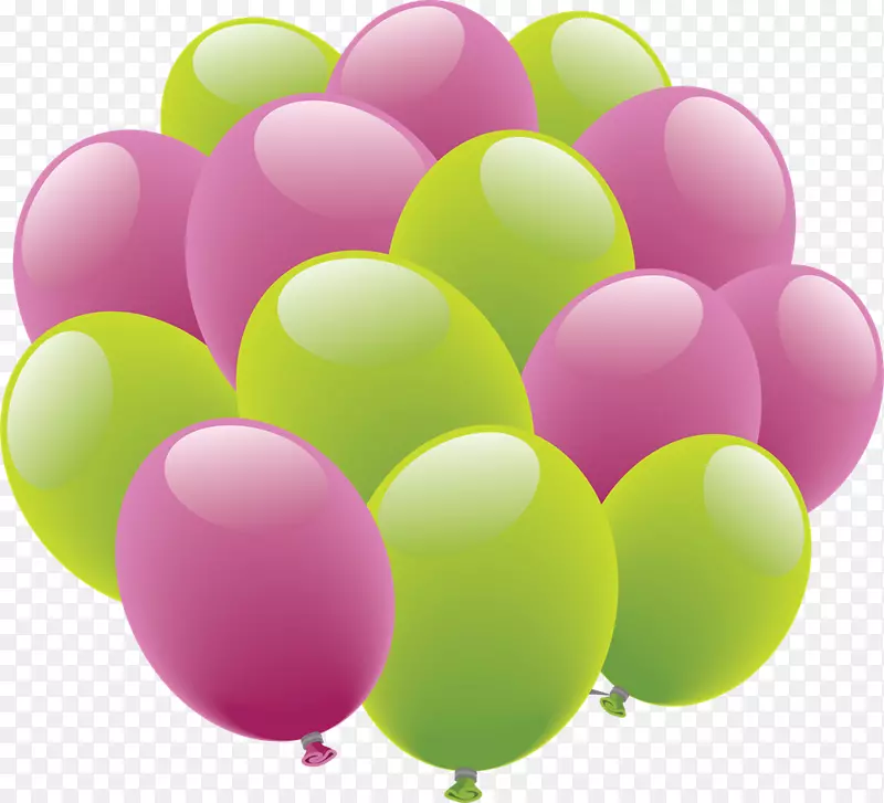 生日气球派对剪贴画-生日