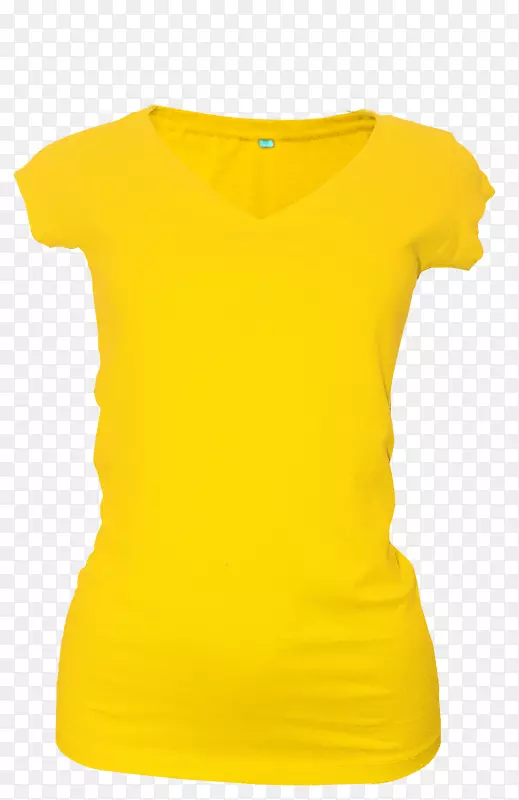 t恤，黄色毛衣，衣领，t恤
