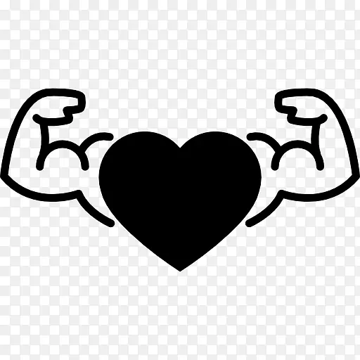 电脑图标肌肉合成类固醇心脏剪辑艺术-心脏