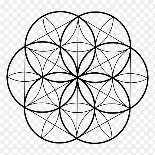 神圣几何学重叠圆网格囊泡