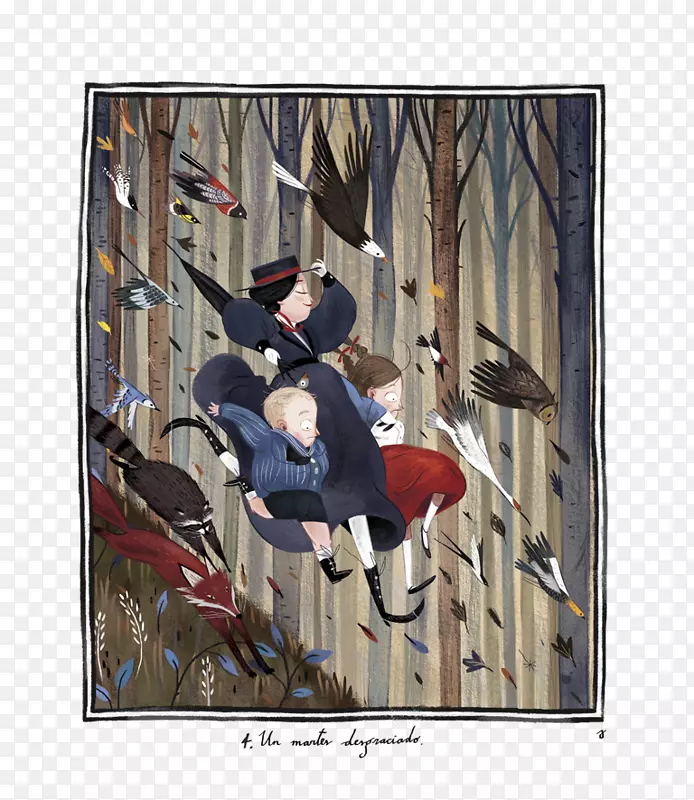 玛丽·波平斯插画艺术爱丽丝在仙境中的冒险-旅行袋