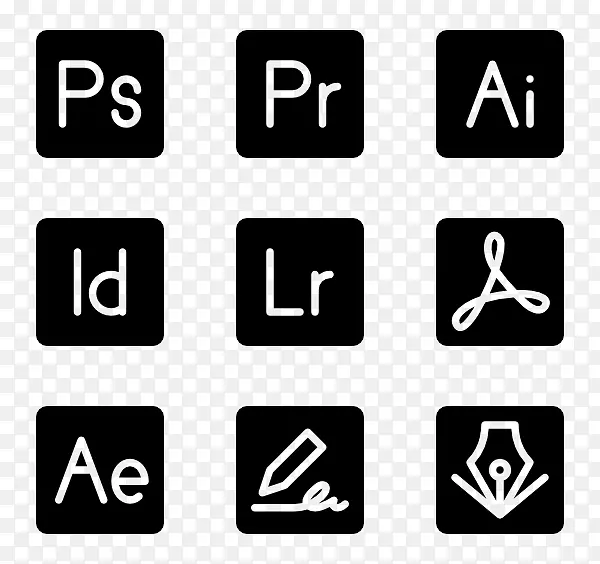 计算机图标计算机软件adobe系统.adobe图标