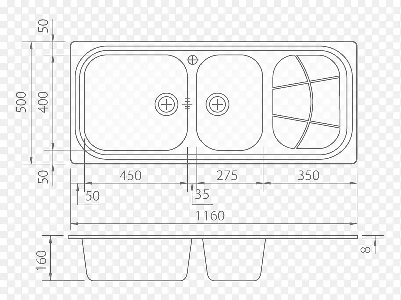 技术制图家具厨房水池-厨房