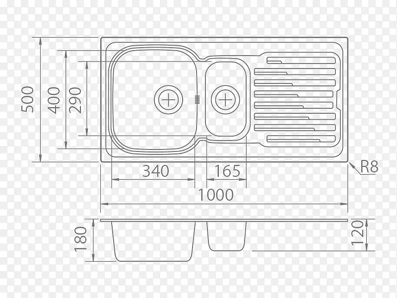 工艺制图厨房水槽线艺术平面设计
