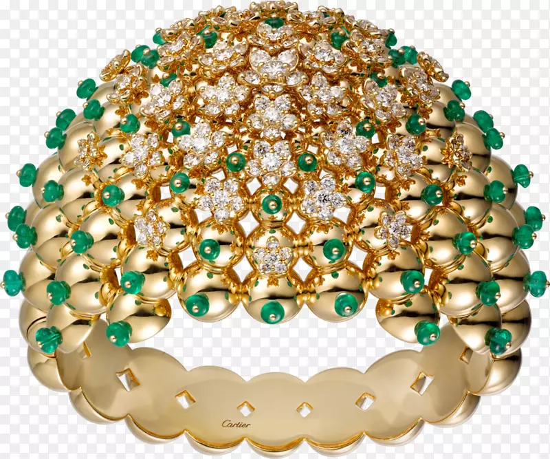 卡地亚珠宝喜欢手镯彩色金饰。