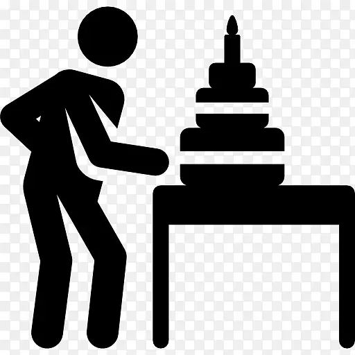 电脑图标生日蛋糕派对剪贴画生日