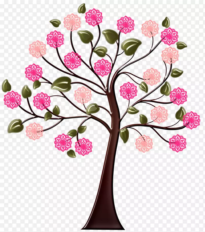 生命之树花卉设计花枝树