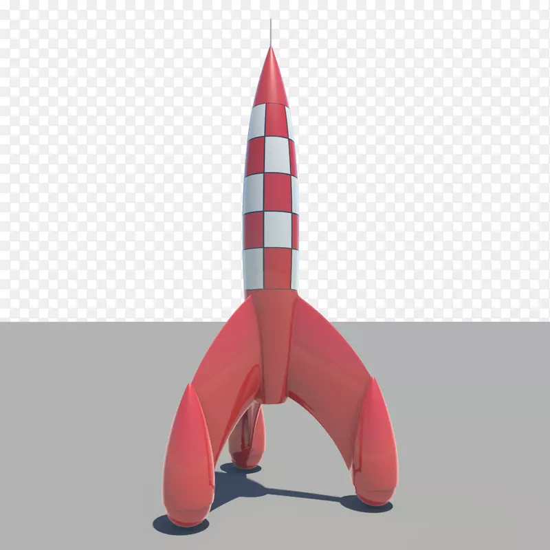 模型火箭目的地月球丁丁三维造型冒险-火箭