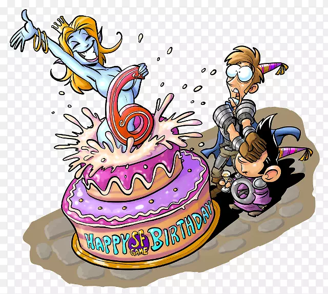 摇动和坐立不安的生日蛋糕游戏电脑服务器-生日