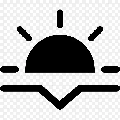 电脑图标日落符号标志符号
