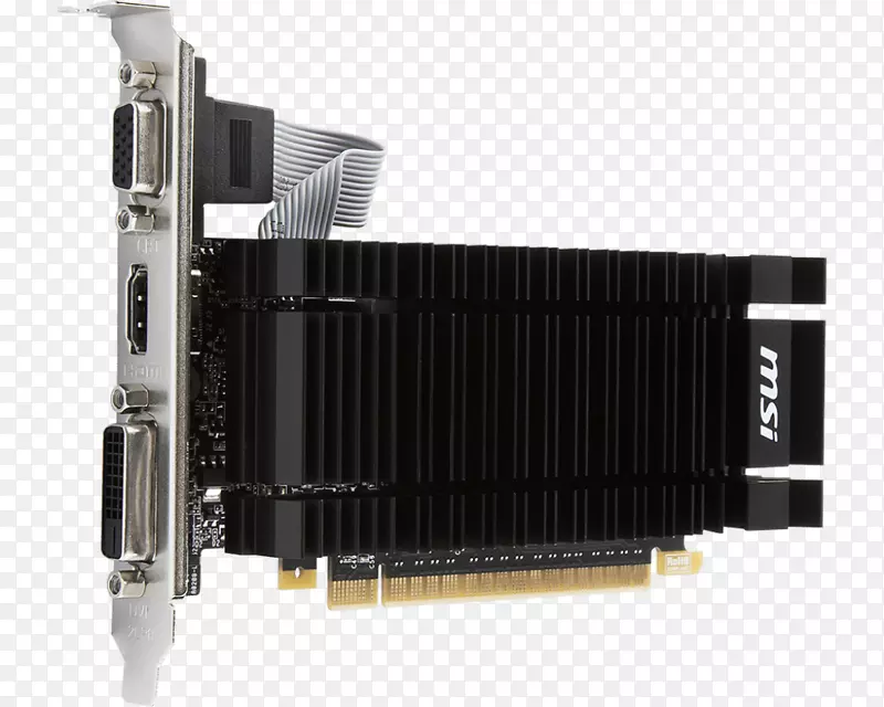 显卡和视频适配器NVIDIA GeForce GT 710 MSI GT 710 2gd5h-lp视频卡GDDR 5 SDRAM-计算机