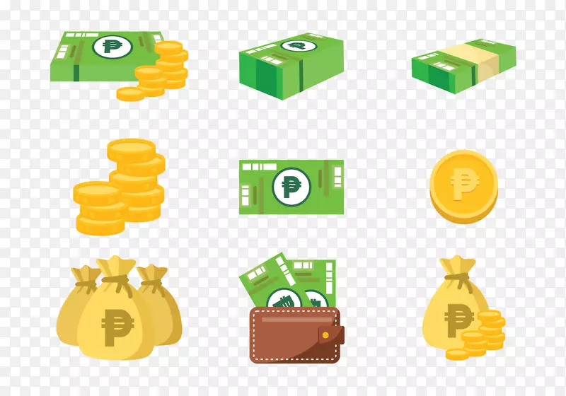墨西哥比索货币计算机图标货币符号-货币袋